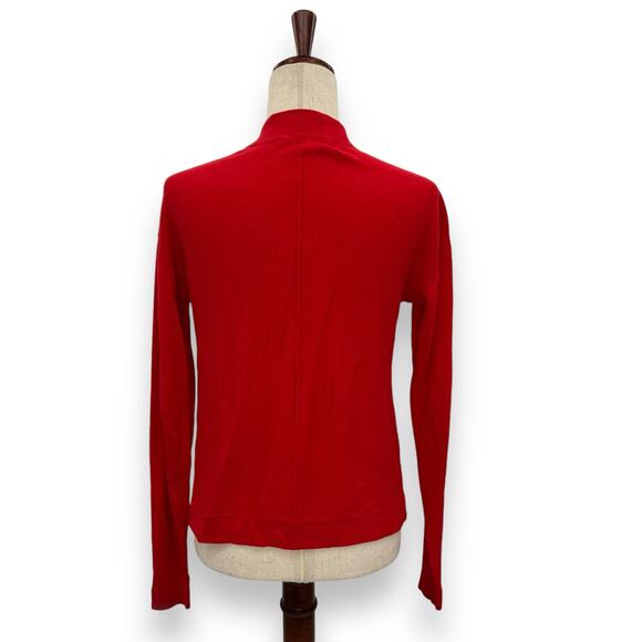 Comptoir Des Cotonniers Red Draped Cardigan Sweater Size 1 Small Anthropologie - Picture 6 of 12